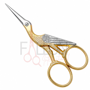 Tijeras Profesionales de Bordado con Diseño de Cigüeña Dorada, Tijeras de Acero Inoxidable para Recortar el Cabello, Tijeras Vintage con Diseño de Aves, OEM ODM - Product Image 4