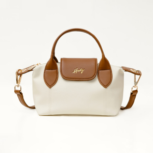 กระเป๋าถือผู้หญิง ZALINE BAG หนังสังเคราะห์ลายนูน สีน้ำตาล พร้อมตัวล็อค สำหรับเดินทางและใช้ในชีวิตประจำวัน - Product Image 3