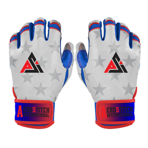 Gants de frappeur de baseball en cuir à manchette courte pour hommes, matériaux respirants de haute qualité, personnalisables OEM pour la position de receveur - Product Image 1