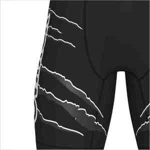 Men's <b>Black</b> Spandex High Elastic Waist Breathable Quick Dry Casual Athletic Shorts Solid Color Front Logo 220g Knitted - Product Image 2