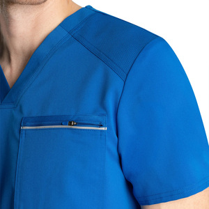 Blouse de travail unisexe personnalisable pour le secteur de la santé, tenue professionnelle médicale avec détection d'aiguilles et thermocollage sans couture pour médecins - Product Image 5