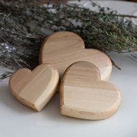 Centro de Mesa de Madera con Forma de Corazón, Diseño Elegante para Decoración Diaria del Hogar y Regalos
