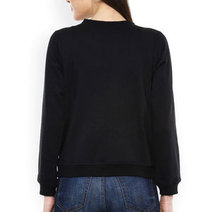 Sudadera de Mujer de Manga Larga, Cuello Redondo, Color Sólido, con Logotipo Estampado, Sudadera de Moda al por Mayor para Mujer - Product Image 3