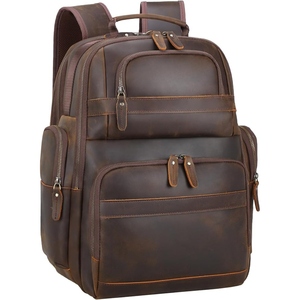 Sac à dos en cuir de vache véritable haut de gamme pour hommes, design classique, sac de voyage, bretelles confortables et utilisation durable - Product Image 2