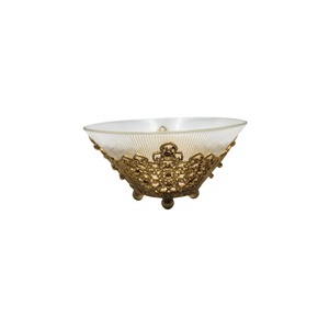 Royal Style Gold Metal And Glass Decorative Bowl Perfect For Special <b>Occasion</b> Decor And Guest Entertaining <b>Table</b> Display - Product Image 4