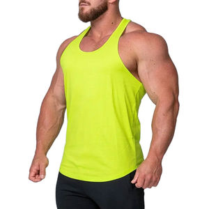 Ensemble de débardeurs en coton pour hommes avec logo personnalisé par sublimation, qualité supérieure, anti-boulochage, pour commande en gros, vêtements de sport vierges, fournisseur d'usine - Product Image 1