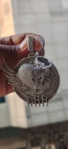 Colgante de Corazón Alado Iced Out, Estilo Hip Hop, Colgante Personalizado para Raperos, Colgante Bling con Moissanita VVS, Plata 925 - Product Image 6