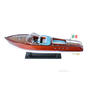 Wooden Riva Aquarama Large Speedboat Model Handmade Painted Eco-Friendly Luxury Boat <b>Ornament</b> Nautical Home Decor - Product Image 1