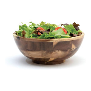 Cuenco de Pedestal de madera de Mango Natural hecho a mano, cuenco de madera acampanado para servir ensalada de frutas, Grado Alimenticio para cocina, mesa de comedor, decoración del hogar - Product Image 6