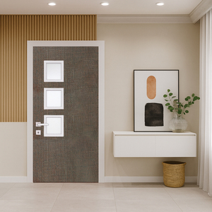 Porte de salle de bain moderne en PVC, étanche, résistante au feu, aux rayures et aux termites, pour projets intérieurs résidentiels et hôteliers - Product Image 1