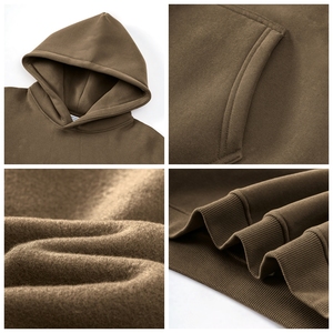 Men's Oversized Hooded Sweatshirt Solid Color Cotton French Terry Casual Pocket Long Sleeve Autumn Wear Men’s oversized hoodie - Product Image 3