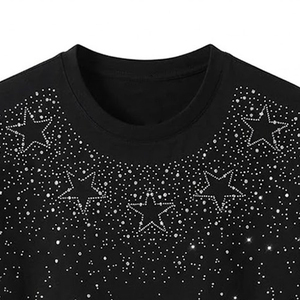 เสื้อยืดคอกลมทรงปกติสำหรับผู้ชาย OEM ซักได้ ทนทาน ใช้งานได้หลากหลาย แขนสั้น โลโก้ด้านหน้าประดับด้วยคริสตัล เป็นมิตรต่อสิ่งแวดล้อม แห้งเร็ว ผลิตจากวัสดุออร์แกนิค - Product Image 6