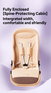 <span class=keywords><strong>Poussette</strong></span> de voyage pliable 3-en-1 de luxe en alliage d'aluminium, <span class=keywords><strong>avec</strong></span> <span class=keywords><strong>nacelle</strong></span> et 4 roues universelles pour nouveau-nés – Vente en gros à prix abordable - Product Image 3