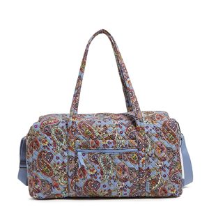 Quilted Paisley Print Luxury Sport Duffel Bag Large Capacity Zipper Closure Travel Weekender Polyester <b>Lining</b> - Product Image 2