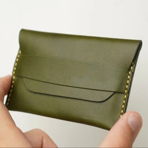 Cartera de cuero minimalista hecha a mano de primera calidad, regalo perfecto personalizado para Navidad, cumpleaños o aniversario, 2017 - Product Image 1