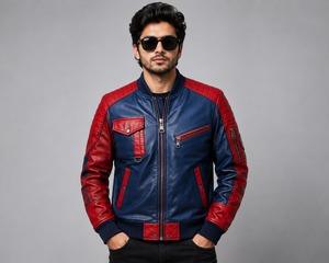 Veste en cuir pour homme 100% cuir naturel de qualité supérieure, anti-rides, confortable, respirante, à prix avantageux - Product Image 1
