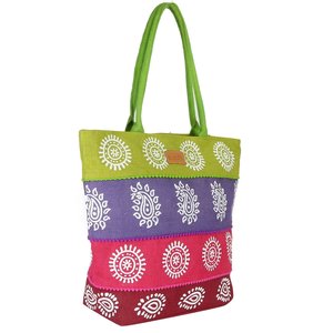Sac fourre-tout en jute EcoTote très demandé, taille personnalisée, motif géométrique, fermeture éclair, poignée en corde, usage quotidien en supermarché, Bengale occidental - Product Image 2