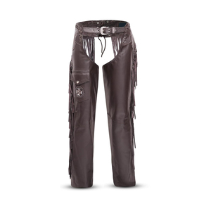 High Quality Durable Material Washed Men's Leather <b>Chaps</b> Wholesale Best Price Custom Logo Printed Leather <b>Chaps</b> - Product Image 4