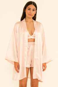 Conjunto de Lencería Elegante y Sexy para Mujer, Tres Piezas, Camisón de Satén con Sujetador y Braguita - Product Image 2