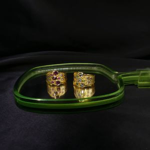 Wedding Wear 925 Sterling <b>Silver</b> Gold Plated Jewelry Blue Topaz White Topaz <b>Emerald</b> Gemstone Women Wear Classic <b>Ring</b> - Product Image 4