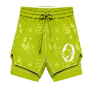 Lime Green White <b>Swim</b> Set Sleeveless Racerback Tank <b>Top</b> with Matching Shorts Lightweight Quick Dry Training Performance Swimwear - Product Image 5
