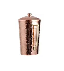 Premium Copper Drinking Jug Pure Metal Water Pitcher for Home Kitchen Dining <b>Table</b> Ayurvedic Use Beverage <b>Storage</b> Gift Ready - Product Image 5