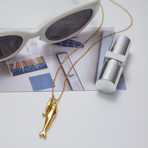 Joyería Ocean, Collar con Colgante de Pez Chapado en Oro, Bajo MOQ, Fabricante de Acero Inoxidable - Product Image 6