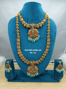 Super Quality Traditional South Indian Temple Bridal Jewelry Set <b>Gold</b> Plated Zircon Wedding Engagement Party <b>Antique</b> Goddess - Product Image 2