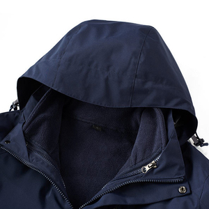 Veste matelassée bleu marine pour homme, imperméable, écologique, coupe-vent, fermeture éclair, vêtement d'extérieur décontracté pour l'hiver, tissu polyester/nylon - Product Image 5