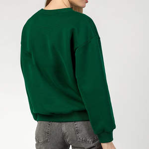 Sudaderas de Algodón con Estampado Personalizado al por Mayor para Mujer, Sudaderas Casuales de Manga Larga para Invierno con Hombros Caídos y Logotipo Personalizado - Product Image 4