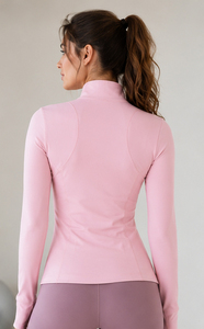 Veste de yoga pour femme avec boucle pour le pouce, col montant, veste de compression pour le yoga, veste de sport pour la gym et l'entraînement, veste de survêtement pour femme - Product Image 3