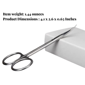 Ciseaux de manucure professionnels en acier inoxydable courbés et droits de haute qualité, pour coupe des cuticules et des ongles, pour droitiers - Product Image 5