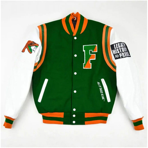 Veste universitaire de haute qualité en gros pour hommes et femmes, style classique Letterman, vêtement d'extérieur universitaire de baseball - Product Image 1