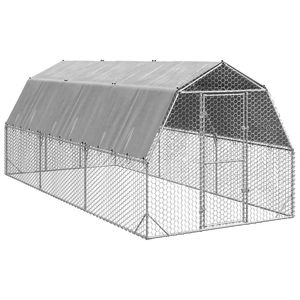 Corral para Pollos, Jaulas Grandes para Animales, Acero Galvanizado con Polietileno, Duradero y Atractivo - Product Image 1
