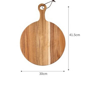 Planche à servir et à découper en bois d'acacia de style japonais |   Plateau de cuisson en bois massif pour le pain, les fruits, le steak, la pizza et la présentation en restaurant - Product Image 4