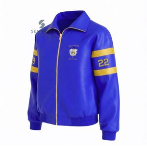 Chaqueta de Cuero PU Sigma Gamma Rho para Motociclistas, Chaqueta Deportiva de Cuero para Mujer, Chaqueta de Carreras con Bloques de Color - Product Image 3
