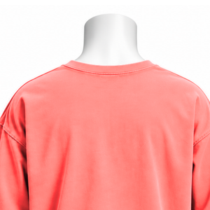 T-shirt à manches longues en coton Coral Reversed LS, coupe ample, épaules tombantes, style vintage délavé, unisexe, streetwear, haut décontracté - Product Image 4
