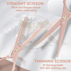 Juego Profesional de 10 Tijeras para Cortar el Cabello - Tijeras de Entresacar y Texturizar de 6.7 Pulgadas, Tijeras Rectas para Hombres, Mujeres y Uso en Salón de Belleza - Product Image 4