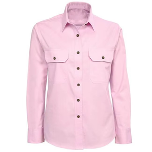 Chemise de travail personnalisée pour femme à manches longues, unie, coupe ajustée, formelle, pour le bureau - Product Image 5