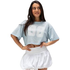 Camiseta de fútbol americano para mujer de tela de poliéster de manga corta con cuello redondo de alta calidad hecha a medida para entrenamiento deportivo - Product Image 1