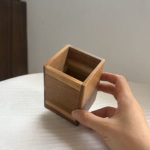 Solid Wood Pen Holder Pencil Organizer Simple <b>Makeup</b> Storage Wooden <b>Box</b> Desktop Office Stand Holder Tabletop - Product Image 4