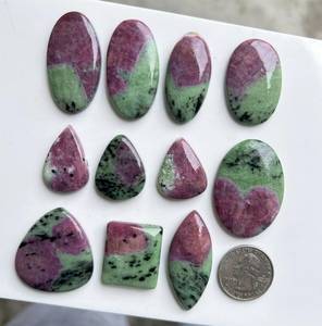 Rare Natural Ruby in Zoisite Cabochon Mixed Shapes Wholesale Bulk Loose Gemstone for Jewelry Making By MAHNAJ GEMS - Product Image 1