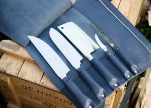 Sac à couteaux de chef en cuir véritable, léger, professionnel, durable, personnalisé, sac à couteaux de chef enroulable LKR-0290 - Product Image 3