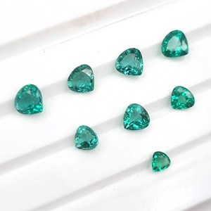 Natural Zambia Emerald Heart Faceted Cut Loose Gemstone Lot 3-6 MM IGI Certified for Handmade Jewelry Making - Product Image 4