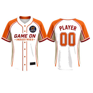 Camiseta de Béisbol Game On Industries para Hombre, Manga Corta, Blanca y Verde, Sublimada, Absorbe la Humedad, Corte Regular, Ropa Deportiva para Adultos - Product Image 5