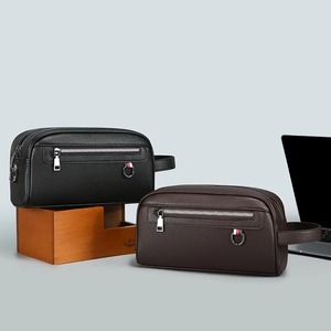 Custom Leather Travel <b>Toiletry</b> <b>Bag</b> <b>Mens</b> Womens Cosmetic Organizer Pouch Portable Shaving Grooming Kit Storage <b>Bag</b> - Product Image 2
