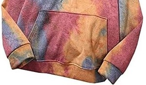 Ensemble de survêtement unisexe tie-dye, sweat-shirt à capuche et pantalon de jogging, coupe ample, couleur dégradée, vêtements décontractés pour l'automne - Product Image 3