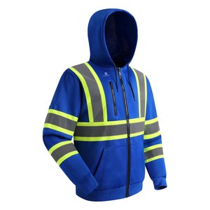 Men's High Visibility Waterproof Polyester CE Certified Rip-Stop Security <b>Workwear</b> Jacket Reflective <b>Winter</b> Safety Construction - Product Image 5