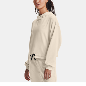 เสื้อสเวตเชิ้ตมีฮู้ดโอเวอร์ไซส์สำหรับผู้หญิง แขนยาว ทรงหลวม ไหล่ตก ผ้าถัก สีพื้น ระบายอากาศได้ดี เหมาะสำหรับใส่ในฤดูใบไม้ร่วง - Product Image 1