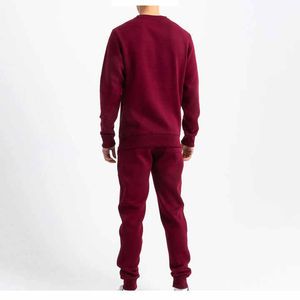 Ensemble de survêtements unisexes personnalisés pour l'hiver, en polyester/coton, décontractés, en molleton uni, écologiques, avec sweat à capuche zippé et pantalon de survêtement - Product Image 5